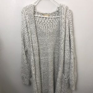Altar’d State Eyelash Hooded Cardigan Sweater